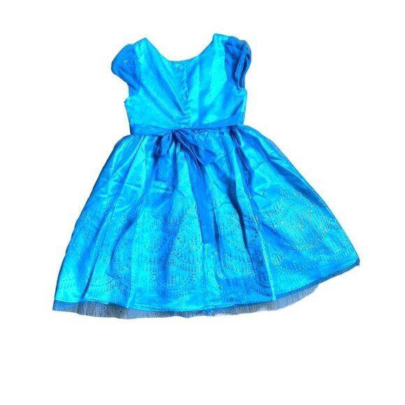 Jona Michelle Teal Blue Green Layered Dress with Rhinestones 6 - Picture 3 of 16